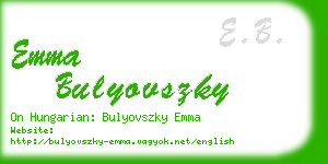 emma bulyovszky business card